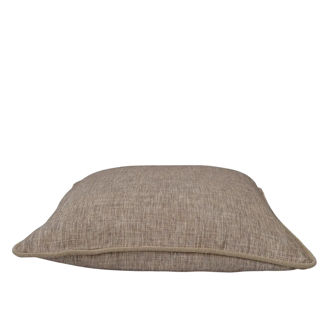 COJIN - TAPIZ BEIGE JASPEADO CON VIVO CORDON TRENZADO BEIGE (60 X 60 CM) 2
