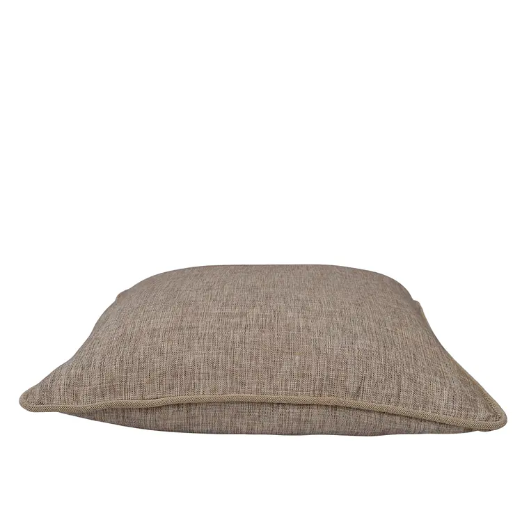 COJIN - TAPIZ BEIGE JASPEADO CON VIVO CORDON TRENZADO BEIGE (60 X 60 CM) 2