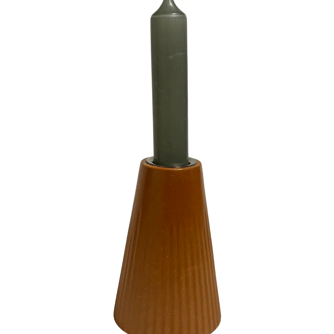 CANDELABRO BIODEGRADABLE S COLOR CANELA (6.8D X 10.5H CM) 2