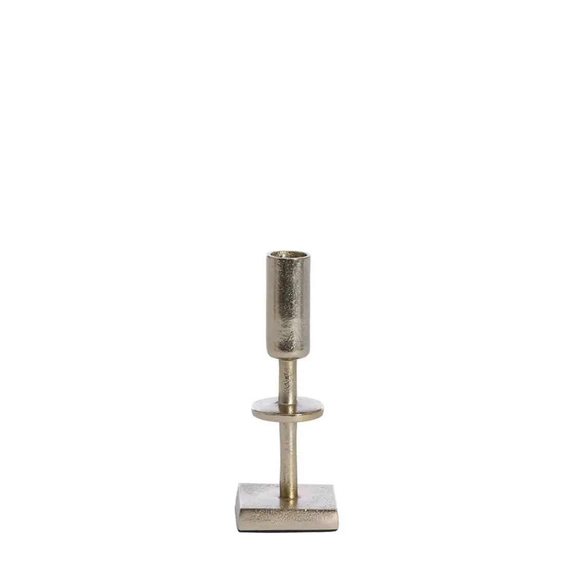 CANDELABRO LIGHT GOLD DE METAL ELEGANTE Y SOFISTICADO (6D X 17H CM) 1