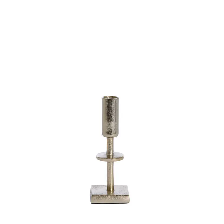 CANDELABRO LIGHT GOLD DE METAL ELEGANTE Y SOFISTICADO (6D X 17H CM) 1