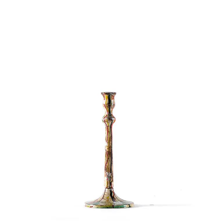 CANDELABRO DECORATIVO MULTICOLOR - ESTILO VIBRANTE Y MODERNO (30H X 13D CM) 1
