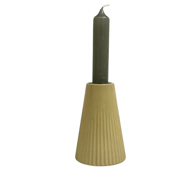 CANDELABRO BIODEGRADABLE S COLOR BEIGE (6.8D X 10.5H CM) 2
