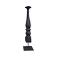 CANDELABRO MADERA TALLADA NEGRO (15D X 65H CM) - Miniatura 1