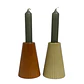 CANDELABRO BIODEGRADABLE S COLOR CANELA (6.8D X 10.5H CM) - Miniatura 3