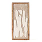 CUADRO FIGURAS NATURALES ARENA Y BORDADO  - ESTILO ARTESANAL Y ELEGANTE (80L X 38H X 1.5P CM) - Miniatura 1