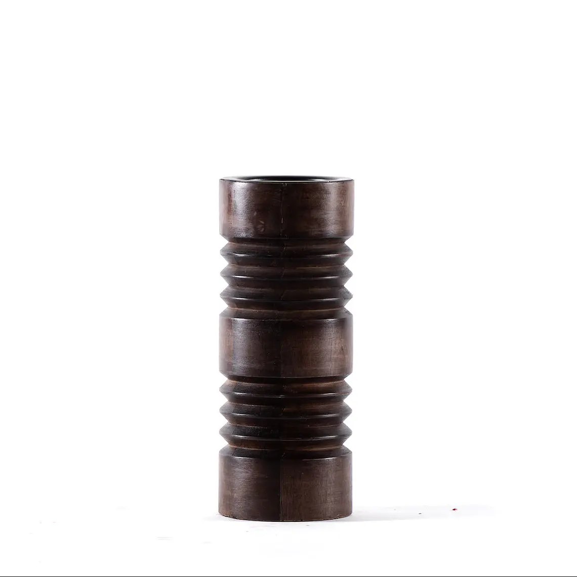 CANDELABRO ROLLITOS CAFÉ M (10D X 25.5H CM) 1