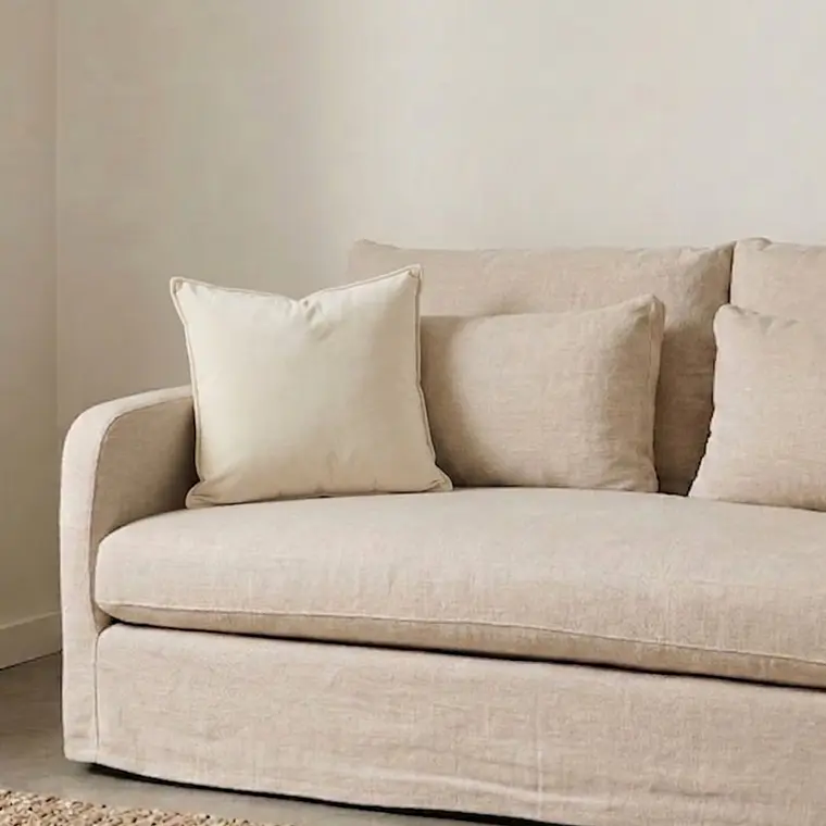 COJÍN - TERCIOPELO OFF WHITE (45 X 45 CM) 2