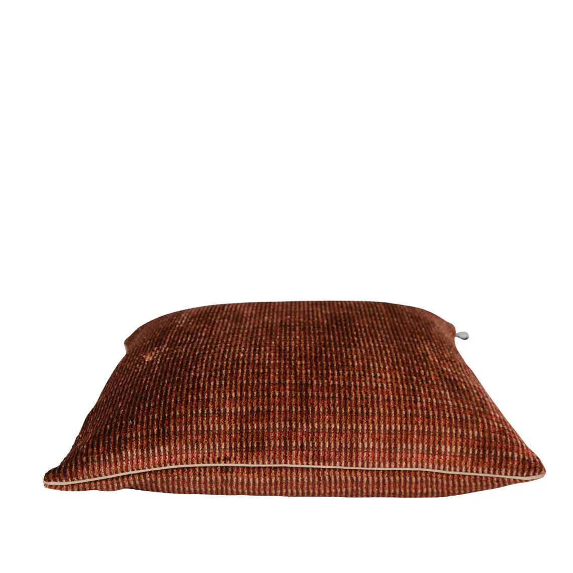 COJIN - TRAMA CAFÉ BURDEO CON VIVO BEIGE (50 X 50 CM) 2