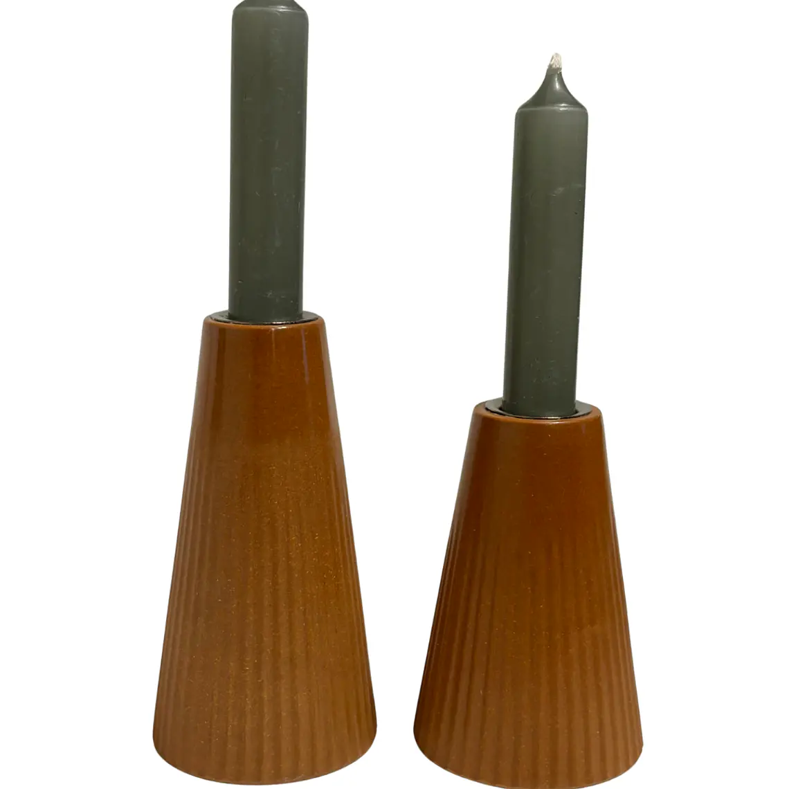 CANDELABRO BIODEGRADABLE S COLOR CANELA (6.8D X 10.5H CM) 4