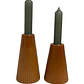 CANDELABRO BIODEGRADABLE S COLOR CANELA (6.8D X 10.5H CM) - Miniatura 4