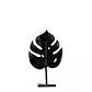 ESCULTURA HOJA EN BASE NEGRA DECORACIÓN MODERNA Y SOFISTICADA (39H X 23A X 7P CM) - Miniatura 1