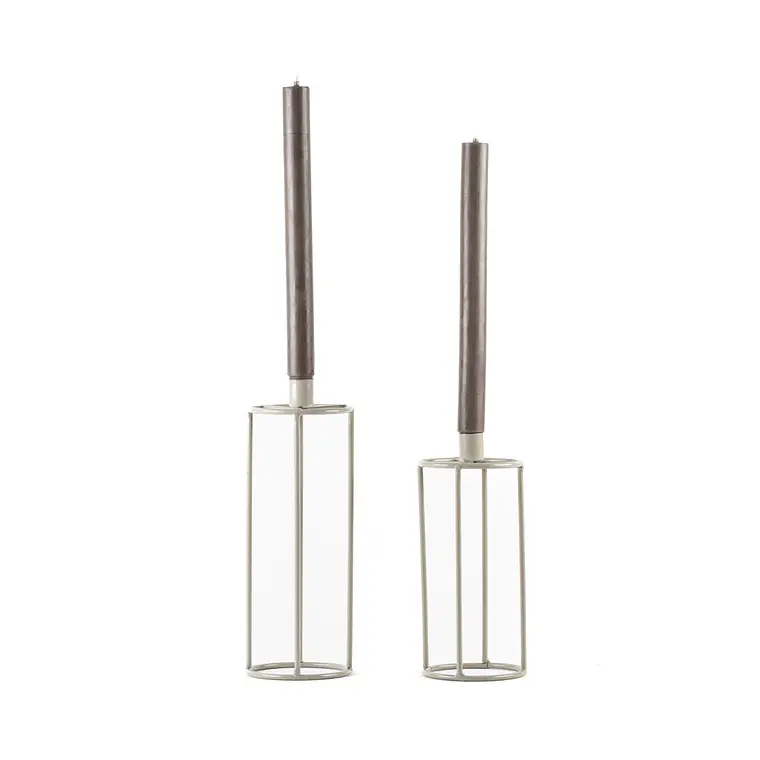CANDELABRO WIRE BEIGE ALTO (10D X 25H CM) 2