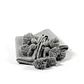 CHAL - PIECERA POMPONES GRIS M (140 X 180 CM) - Miniatura 1