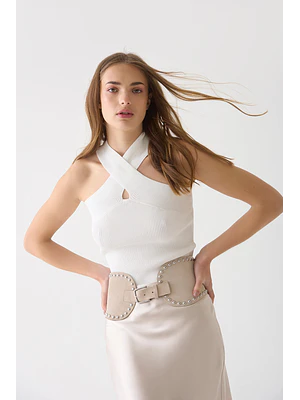MUJER-KINKS TOP WHITE (TALLAS S a L)