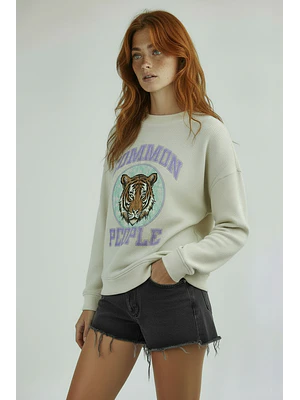MUJER-POLERON TIGER FACE (TALLAS XS a L)