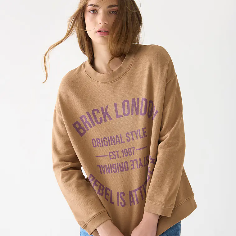 MUJER-POLERON BRICK GRAPHIC (TALLA S) 1