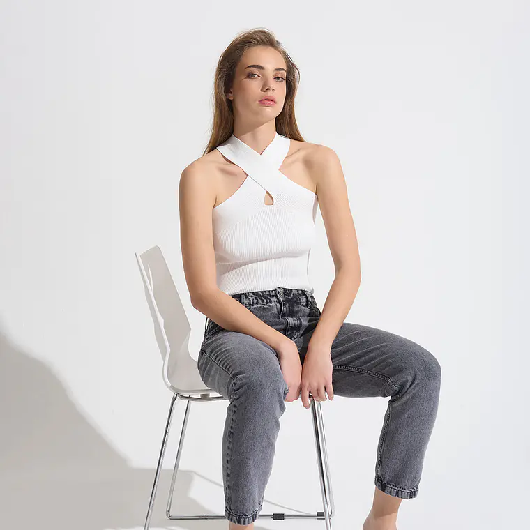 MUJER-KINKS TOP WHITE (TALLAS S a L) 4