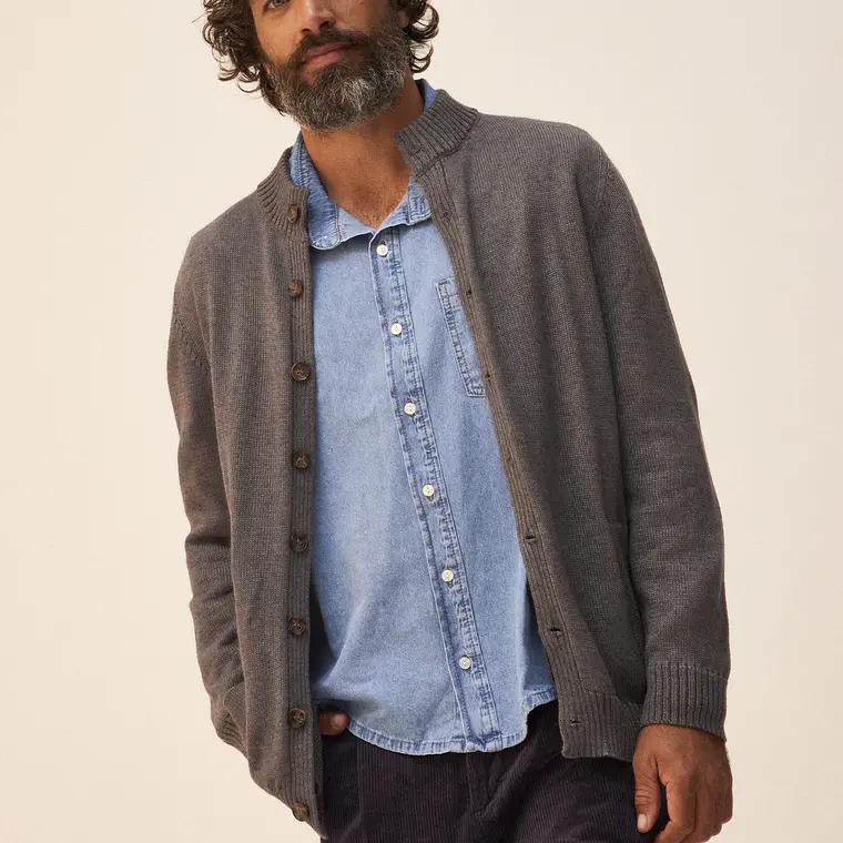HOMBRE-REGENT CARDIGAN GREY (TALLA S y L) 2