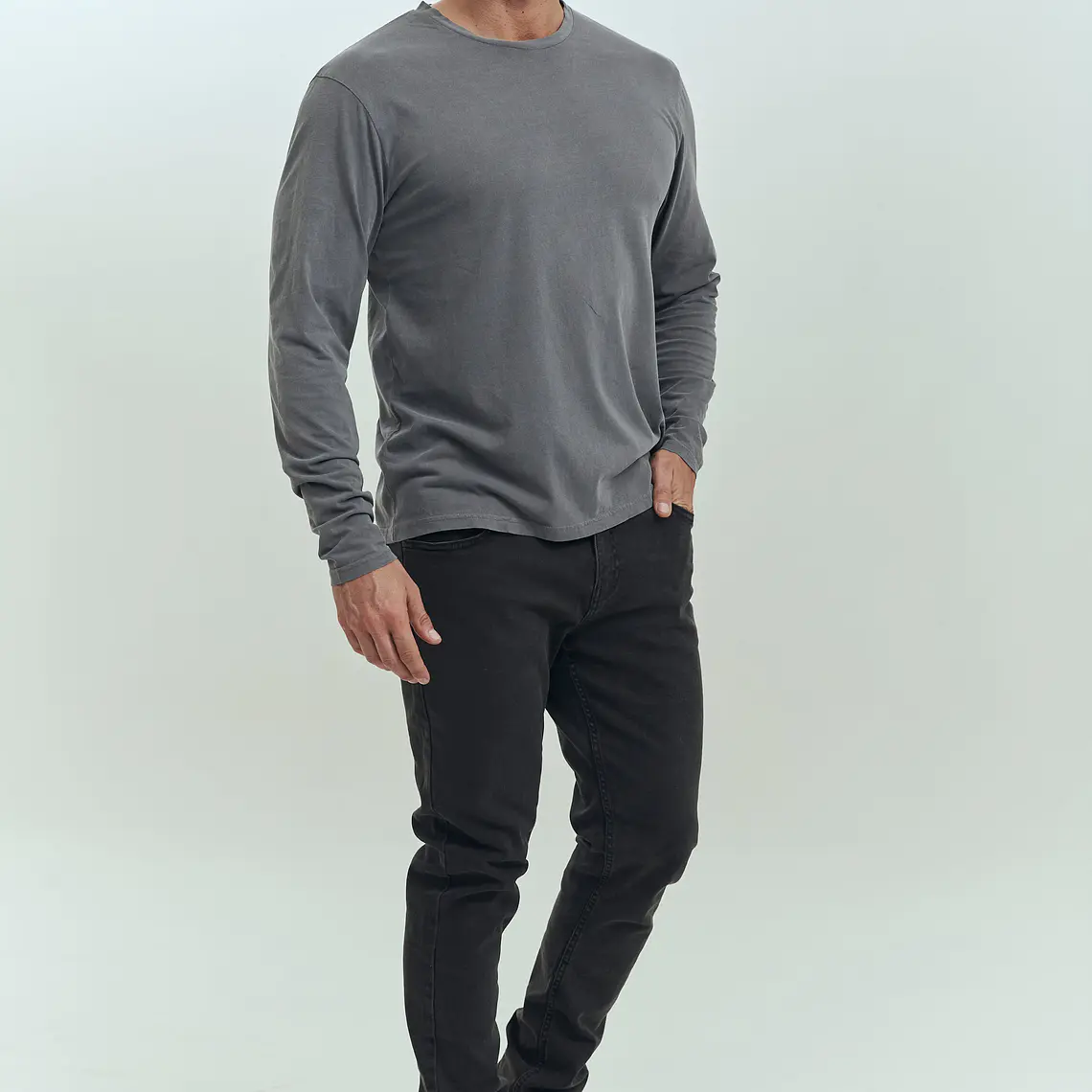 HOMBRE-THE POLICE T-SHIRT LONG SLEEVES GREY (TALLAS S - M- XL y XXL) 1