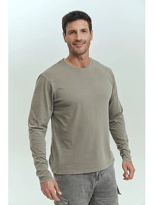 HOMBRE-THE POLICE T-SHIRT LONG SLEEVES OLIVE (TALLAS S a XL)