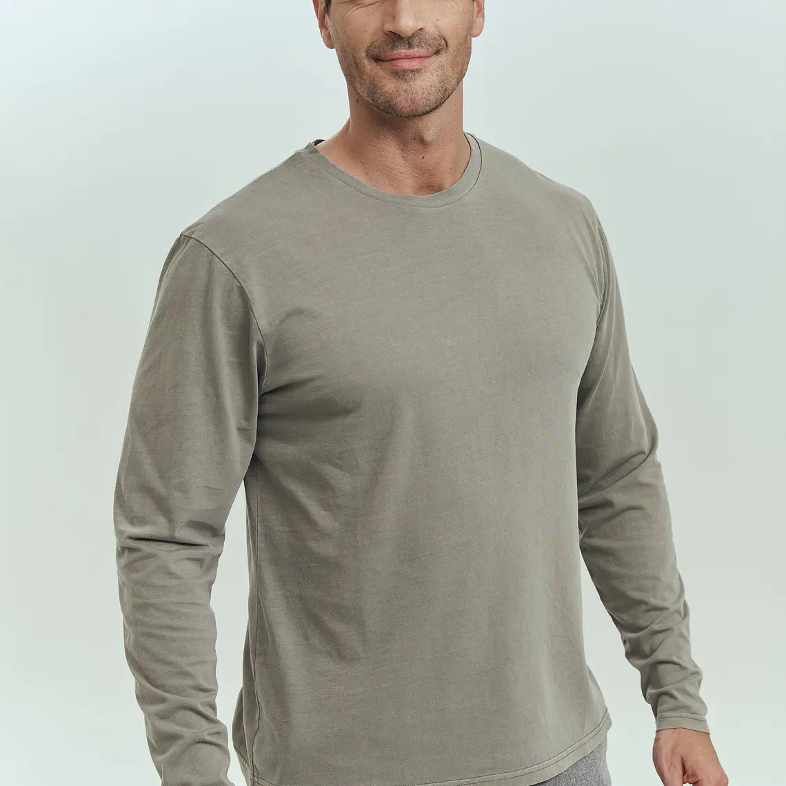 HOMBRE-THE POLICE T-SHIRT LONG SLEEVES OLIVE (TALLAS S a XL) 1