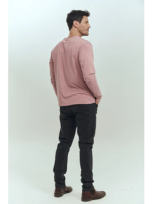 HOMBRE-THE POLICE T-SHIRT LONG SLEEVES PINK (TALLAS S - M- XL y XXL)