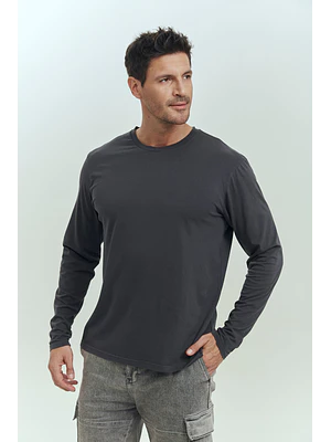 HOMBRE-THE POLICE T-SHIRT LONG SLEEVES BLACK (TALLAS S a XXL)