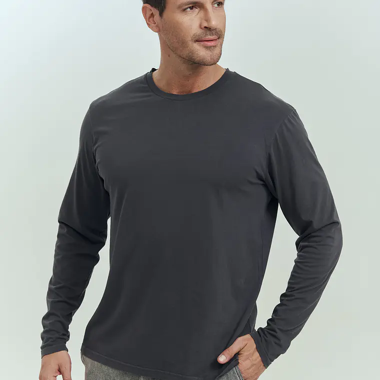 HOMBRE-THE POLICE T-SHIRT LONG SLEEVES BLACK (TALLAS S a XXL) 1