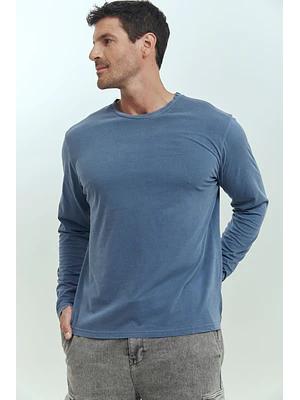 HOMBRE-THE POLICE T-SHIRT LONG SLEEVES BLUE (TALLAS S a XL)