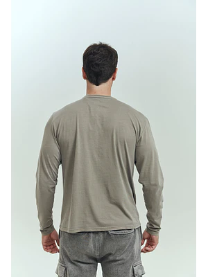 HOMBRE-THE POLICE T-SHIRT LONG SLEEVES OLIVE (TALLAS S a XL)