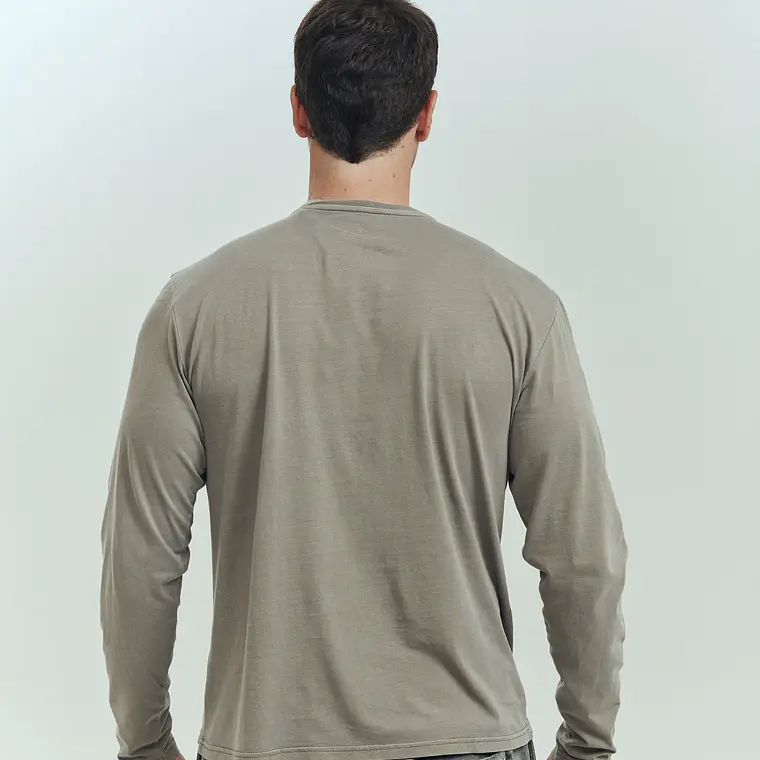 HOMBRE-THE POLICE T-SHIRT LONG SLEEVES OLIVE (TALLAS S a XL) 2