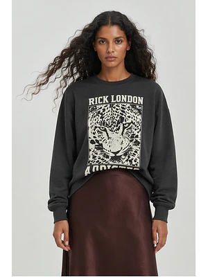 MUJER-ADDICTED SWEATSHIRT GREY (TALLA S y M)