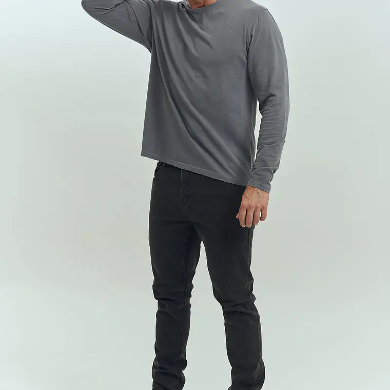 HOMBRE-THE POLICE T-SHIRT LONG SLEEVES GREY (TALLAS S - M- XL y XXL) 3
