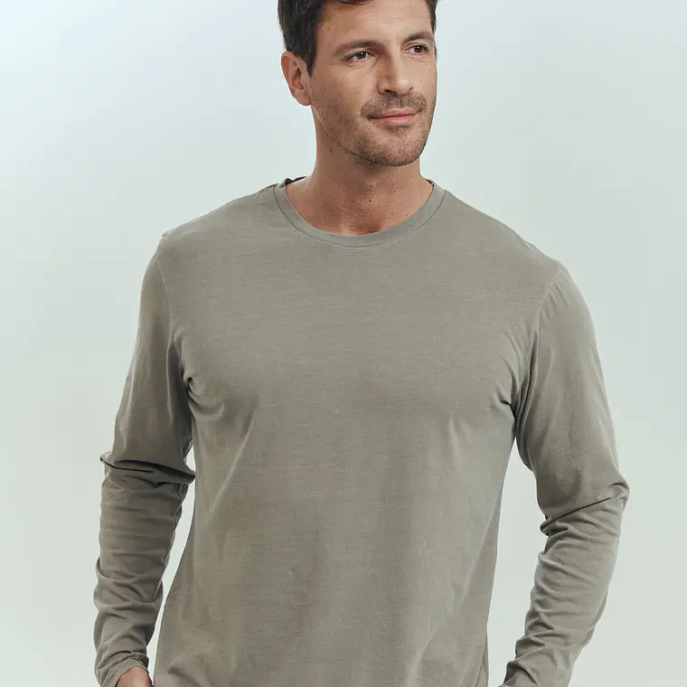 HOMBRE-THE POLICE T-SHIRT LONG SLEEVES OLIVE (TALLAS S a XL) 3