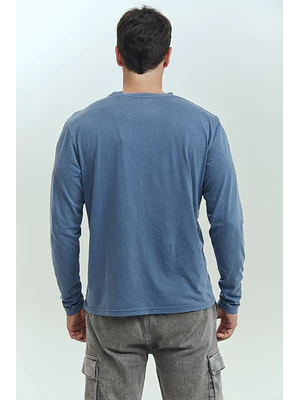 HOMBRE-THE POLICE T-SHIRT LONG SLEEVES BLUE (TALLAS S a XL)