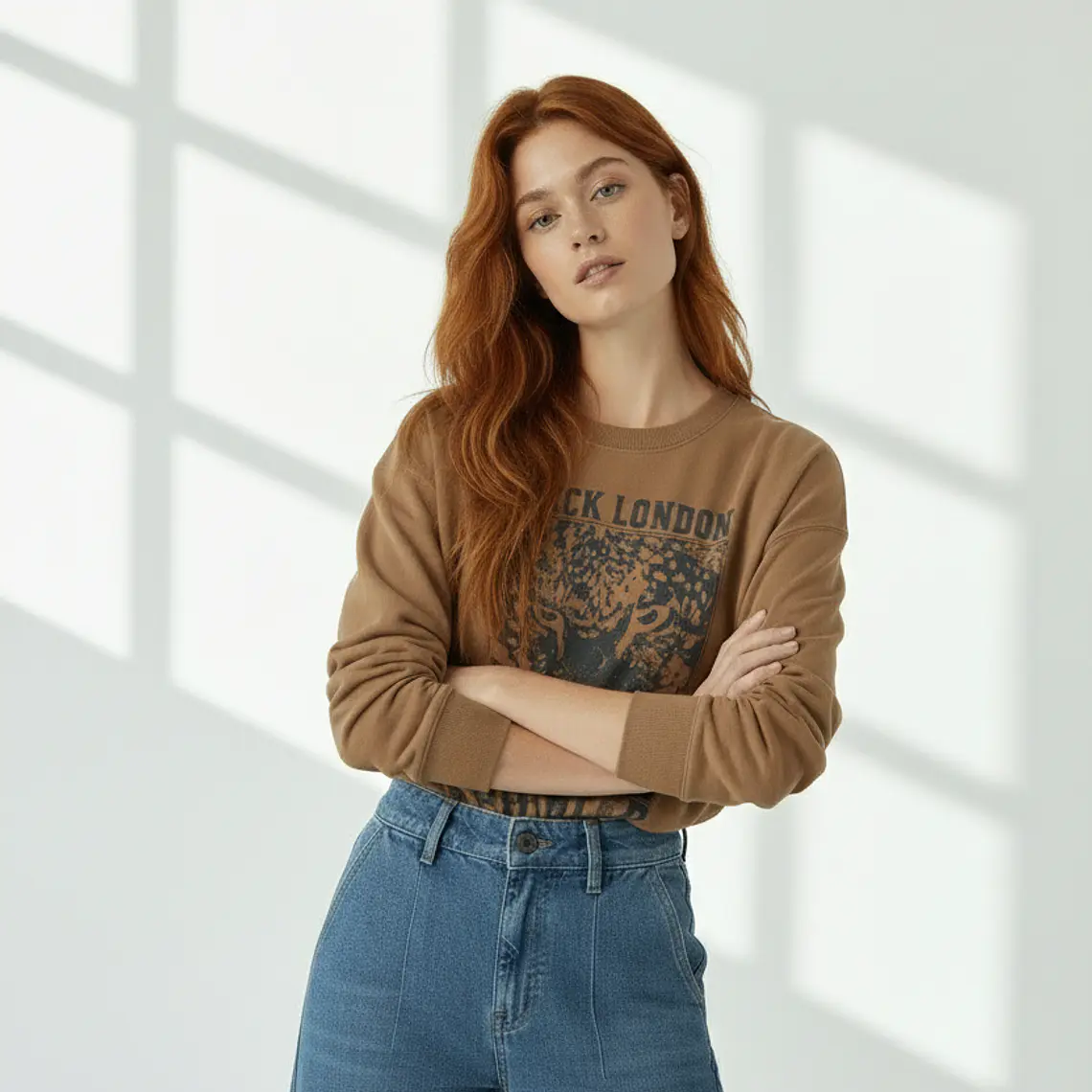 MUJER-ADDICTED SWEATSHIRT CAMEL (TALLA XS - S y L) 3