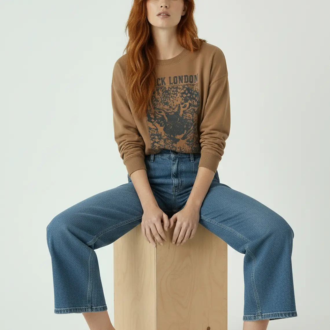 MUJER-ADDICTED SWEATSHIRT CAMEL (TALLA XS - S y L) 4