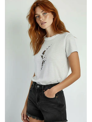 MUJER-COW RAY TEE (TALLA S)