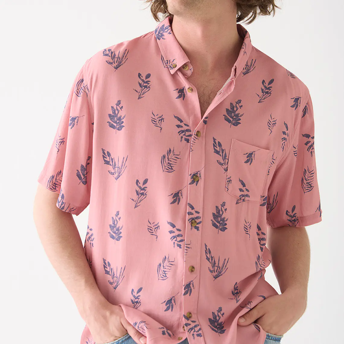 HOMBRE-BLUR SHIRT PINK (TALLAS S a XXL) 1