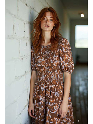 MUJER-CARLOTA DRESS FLOWER (TALLAS XS a L)