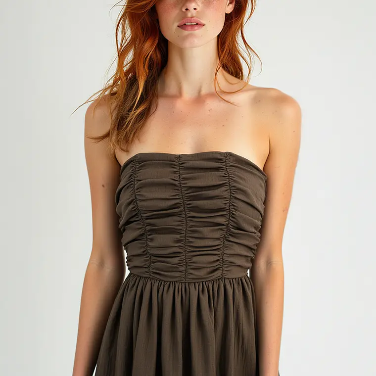MUJER-MARKLE DRESS BROWN (TALLA XS a L) 4