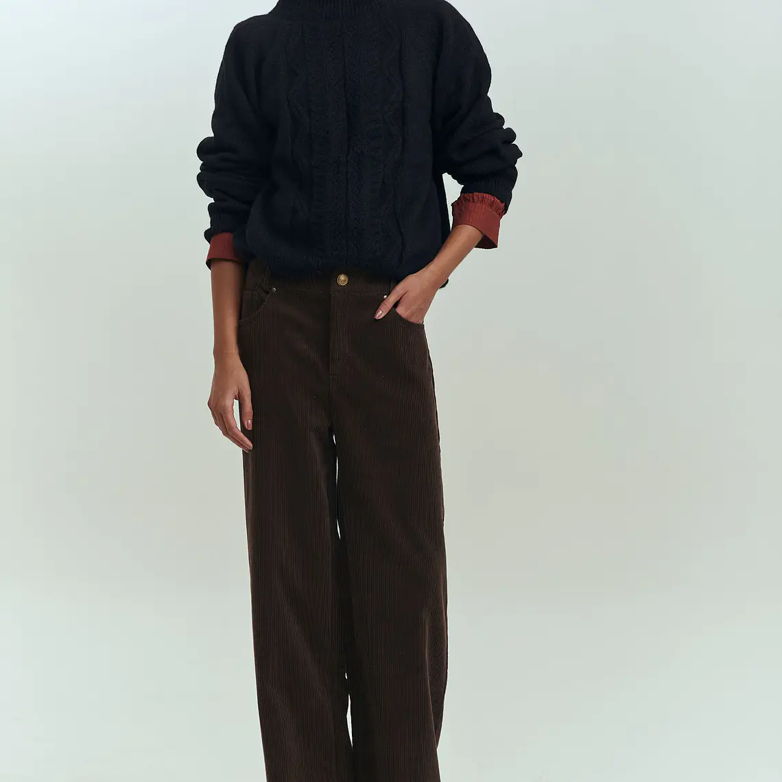 MUJER-BOWIE TROUSER BROWN (TALLAS 34 a 42) 1