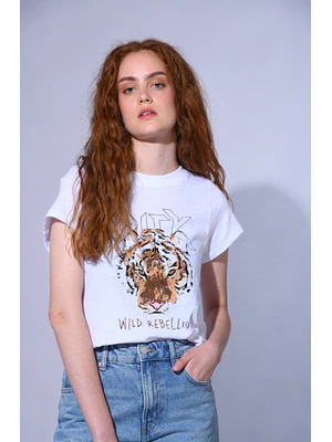 MUJER-TIGER TEE (TALLA S)