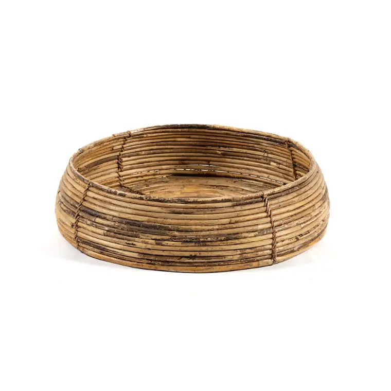 CANASTO BAJO REDONDO NATURAL RATTÁN (57D X 16H CM) 1