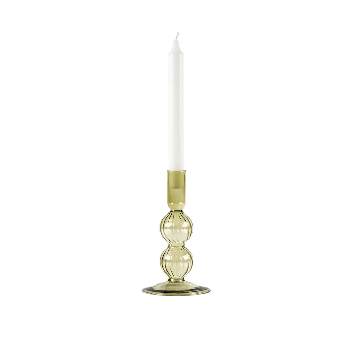 CANDELABRO SWIRL BUBBLES GREEN (9D X 16H CM) 3