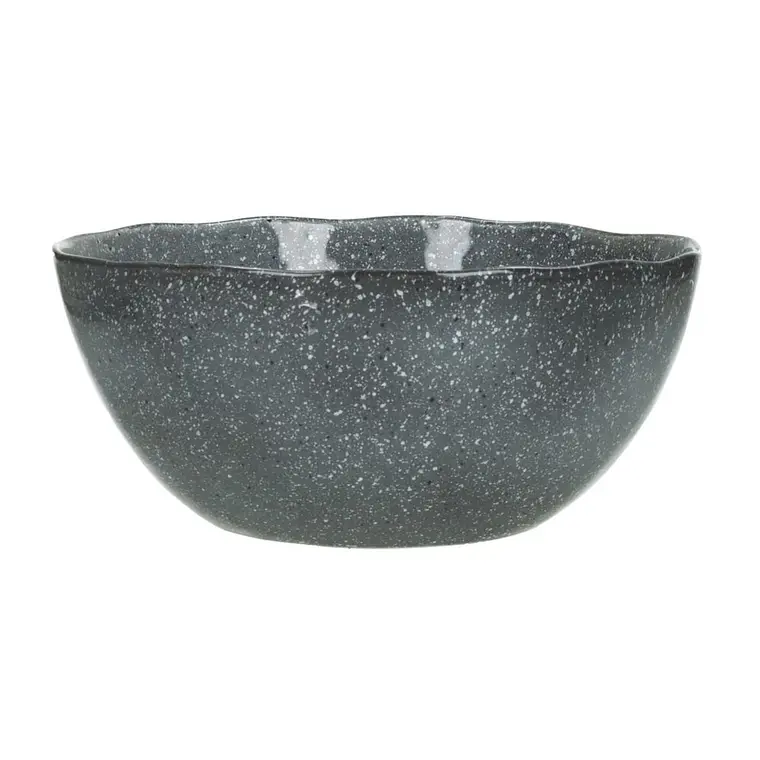 CERÁMICA PORCELLINO GRAIN - BOWL ENSALADA GRIS PINTAS (15D X 8H CM) 1