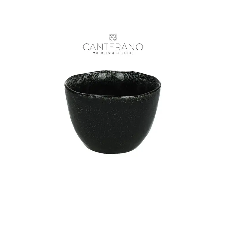 CERÁMICA EXPERIENCE- POCILLO PEQUEÑO GRES NEGRO (10D X 7H CM) 1