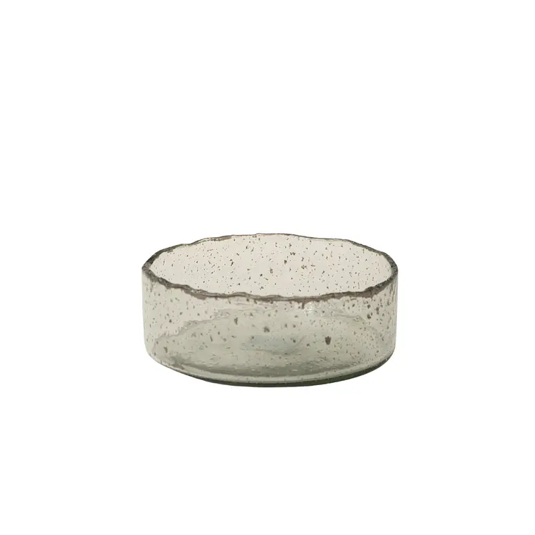 VIDRIO - FUENTE REDONDA CON BORDE IRREGULAR M (25D x 8H CM) 1