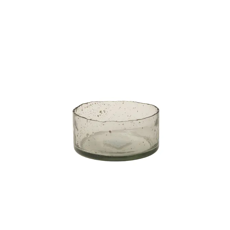 VIDRIO - FUENTE REDONDA CON BORDE IRREGULAR S (15D x 8H CM) 1